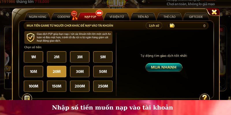 nạp tiền